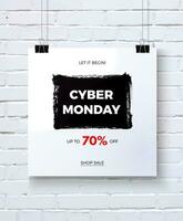 cyber monday sale template vector