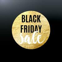 black friday sale text on gold foil background vector