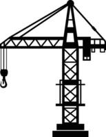 crane vector illustration, static crane , permanent crane structure lifts and moves loads  simple stock vector image