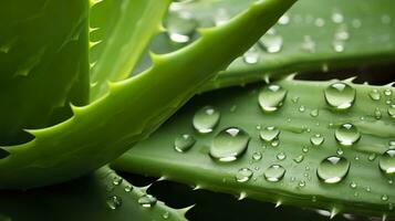 Visualizing the presentation of the plant Aloe Vera. Generative AI photo