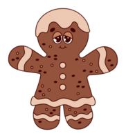 Aufkleber Weihnachten Lebkuchen Mann png