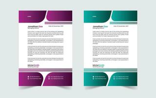 Corporate Modern And Professional Business Letterhead Design Template vector