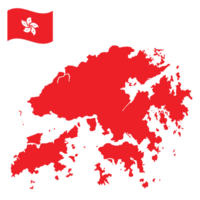 carta geografica di hong kong con hong kong nazionale bandiera png