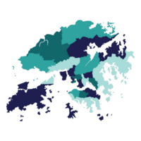 hong kong Karta. Karta av hong kong i administrativ regioner png