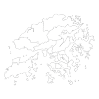 Hong kong Karte. Karte von Hong kong im administrative Regionen png