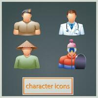 various characters set vector