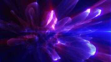 énergie abstrait violet vagues de la magie et électricité iridescent embrasé liquide plasma Contexte video
