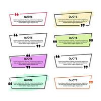 Set of quote box frames vector