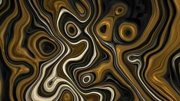 trippy gouden vloeistof beweging marmeren effect achtergrond. vol hd en looping vloeistof fractal abstract beweging achtergrond animatie. video