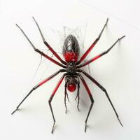 rojo araña en blanco antecedentes foto