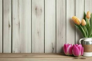 tulipán flor. antecedentes. ai generativo Pro foto