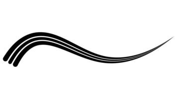 Line swash swish, curly calligraphy under squiggle, swoosh stroke vector