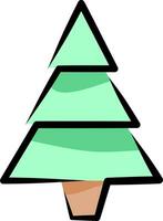 árbol o naturaleza o Navidad árbol o Navidad logo o saludo tarjeta plano vector