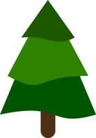 Tree or Nature or Christmas Tree or Christmas Logo or Greeting Card Flat Vector