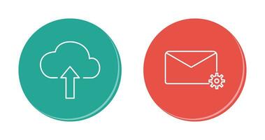Upload to Cloud and Message Settings Icon vector