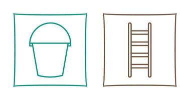 Water Bucket and Ladder Icon vector