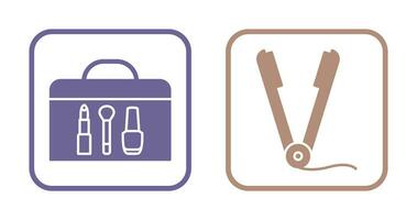 Cosmetics and Straightener Icon vector