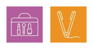 Cosmetics and Straightener Icon vector