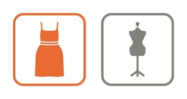 Cocktail Dress and Dress Holder Icon vector