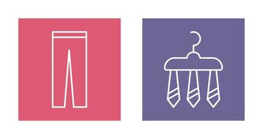 Trousers and Three Ties Icon vector