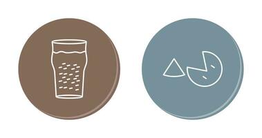 Pint of Beer and Pie Icon vector