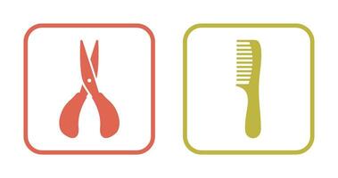 Scissor and Comb Icon vector