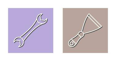 Spanner and Spatula Icon vector