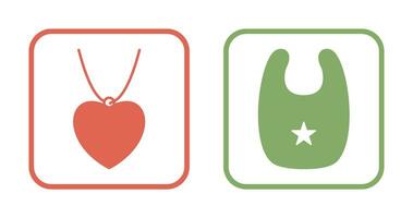 Locket and Bib Icon vector