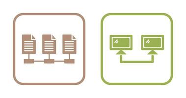 Connectesd Systems and Network Files Icon vector