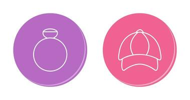 Ring and P Cap Icon vector