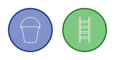 Water Bucket and Ladder Icon vector