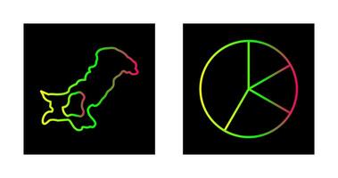 Map and Pie Icon vector