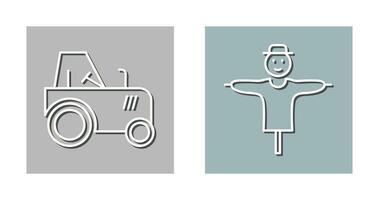 tractor y agricultura icono vector