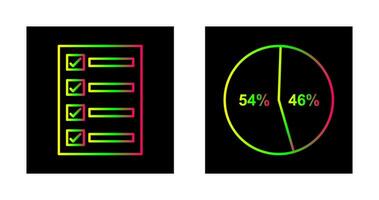 Filling Ballot Paper and diagram Icon vector