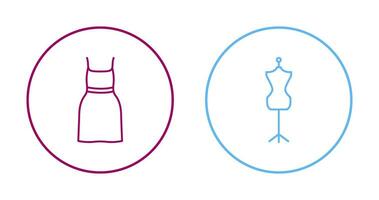 Cocktail Dress and Dress Holder Icon vector