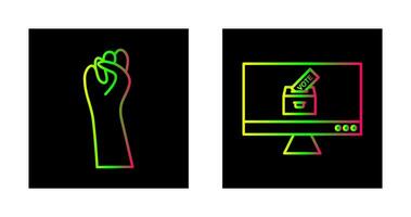 Power fight and Online Vote Icon vector