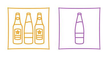 cerveza botellas y alcohol icono vector