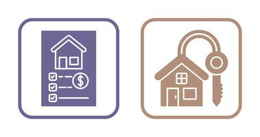 List and House Icon vector