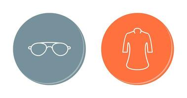 Ladies Shirt and Sunglasses Icon vector