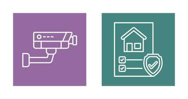 Cctv and Protection Icon vector