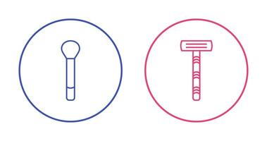 Brush and Razor Icon vector