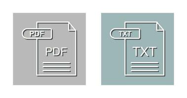 PDF and TXT Icon vector