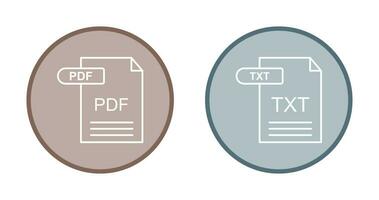 PDF and TXT Icon vector