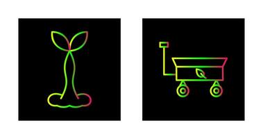 Tree and Garden Cart Icon vector