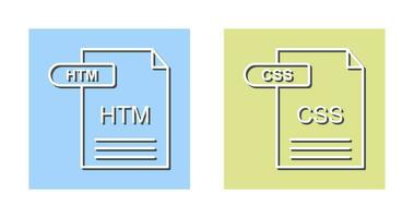 HTM and CSS Icon vector