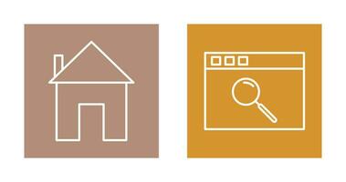 homepage and browser  Icon vector