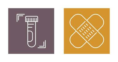 Test Tube and Wound Icon vector