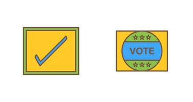 Checkbox and Vote Sticker Icon vector