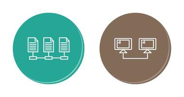 Connectesd Systems and Network Files Icon vector