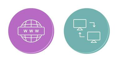 Sharing Systems and World Wide Icon vector